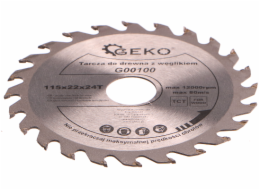 GEKO Kotouč pilový vidiový, 115x22x24T GEKO