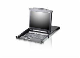 ATEN CL5708M-ATA-AG SINGLE RAIL 8P PS/2-USB LCDKVMP 17INCH W/LED LIGHT/USA KB/EU