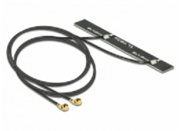 Delock WLAN Twin Antenna - Anténa - 6.16 cm - Wi-Fi - 5 dBi - vnitřní - černá