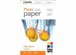 COLORWAY fotopapír/ high glossy 180g/m2, A4/ 50 kusů