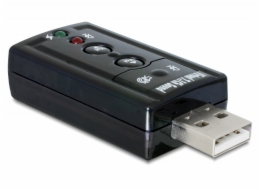 Delock - Zvuková karta - 24 bitů - 96 kHz - 7.1 - USB 2.0 - CM6533