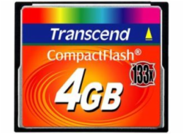 Transcend 4GB CF (133X) paměťová karta (MLC)