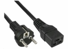 PremiumCord kabel síťový k počítači 230V 16A 3m  IEC 320 C19 konektor