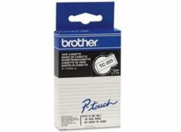 BROTHER TC201 Black On White Tape (12mm)