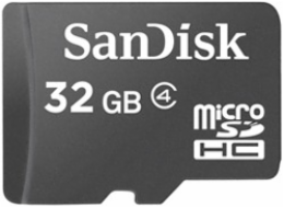 SanDisk MicroSDHC karta 32GB (Class 4) + adaptér