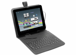 Tracer pouzdro pro tablet 7'' s klávesnicí, micro USB, eko kůže, černé