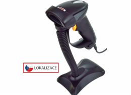 Virtuos CCD čtečka HT-310A s dlouhým dosahem, USB (klávesnice/RS232),stojánek , černá