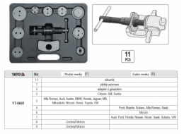 Yato Separatory ręczne do zacisków hamulcowych 11 części (YT-0681)