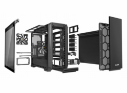 být zticha! SILENT BASE 601 Window Black, věžová skříň