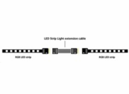 AKASA LED prodlužovací pásek RGP 4pin(M) na 4pin(F) / AK-CBLD01-50BK / černý / 50 cm /