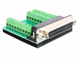 Delock adaptér Sub-D 25 pin samice > svorkovnice 27 pinů