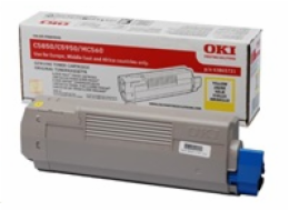 43865721 OKI Toner yellow pre C5850/5950 6000stran