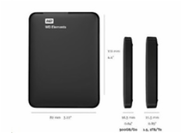 WD Elements Portable 2TB, WDBU6Y0020BBK-WESN Ext. 2.5" USB3.0, Black