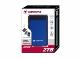 TRANSCEND externí HDD 2,5" USB 3.0 StoreJet 25H3B, 2TB, Blue (nárazuvzdorný)