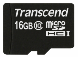 Transcend microSDHC 16GB Class 10 + SD-adapter