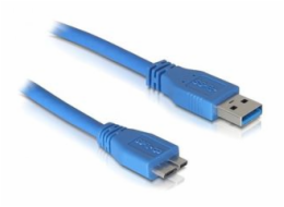 DeLOCK 82531 USB3.0 A/micro-B Kabel USB 3.0 Typ-A Stecker zu USB 3.0 Typ Micro-B Stecker 1m modrá