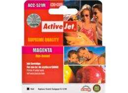 Activejet Inkoust ACC-521MN (náhradní inkoust Canon CLI-521M; Supreme; 10 ml; červený)