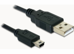 Delock kabel USB 2.0 A-samec > USB mini-B 5-pin samec, 0,7 metru