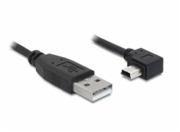 Delock kabel USB 2.0 A-samec > USB mini-B 5-pin samec pravoůhlý, 0,5 metru