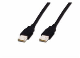 Digitus USB kabel A/samec na A/samec, černý, Měď, 1m