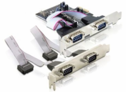 IO Delock PCIe 4x serial RS-232 LP incl. low-profile bracket