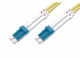 DIGITUS Fiber Optic Patch Cord, LC to LC, Singlemode, OS1, 09/125 µ, Duplex Length 2m