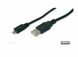 Digitus AK-300100-018-S USB A/samec na A/samec, Měď, 1,8m, černý