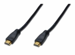 DIGITUS HDMI 3D propojovací kabel s integrovaným zesilovačem,30m, AWG26, 2x stínění, M/M, UL, zlacené konektory, černý