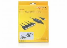 Delock USB 2.0 > 4 x Serial Adapter - Sériový adaptér - USB - RS-232 x 4