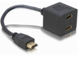 Delock adaptér HDMI samec na 2x HDMI samice