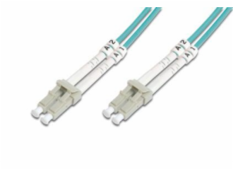 DIGITUS Fiber Optic Patch Cord, LC to LC, Multimode, OM3, 50/125 µ, Duplex Length 1m