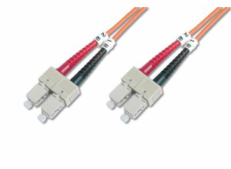 DIGITUS Fiber Optic Patch Cord, SC to SC, Multimode,OM2, 50/125 µ, Duplex Length 3m