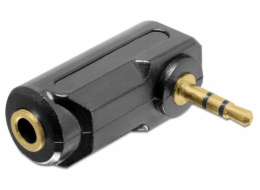 Delock audio adaptér stereo jack 3,5 mm 3 pin samec na samici pravoúhlou