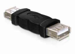 Delock USB Adapter, USB A černý samice/samice (spojka)