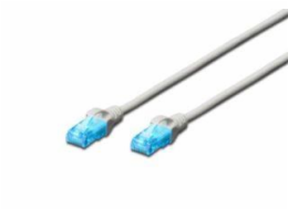 Digitus Ecoline Patch kabel, UTP, CAT 5e, AWG 26/7, šedý 3m, 1ks