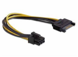 DeLOCK Strom-Adapterkabel 15 Pin SATA > 6 Pin PCIe