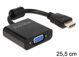 Delock Adaptér HDMI-A samec > VGA samice černá