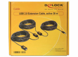 Delock USB 2.0 kabel, prodlužující A-A samec/samice 30m, aktivní