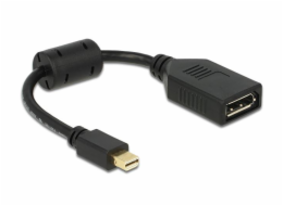 Delock adaptér mini Displayport samec > Displayport samice, černý