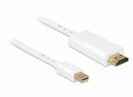 Delock - Kabel adaptéru - Mini DisplayPort s piny (male) do HDMI s piny (male) - 2 m - bílá