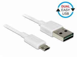 Delock kabel EASY-USB 2.0 Type-A samec > EASY-USB 2.0 Type Micro-B samec bílý 2 m