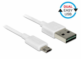 Delock kabel EASY-USB 2.0 Type-A samec > EASY-USB 2.0 Type Micro-B samec bílý 1 m