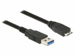 Delock Kabel USB 3.0 Typ-A samec > USB 3.0 Typ Micro-B samec 1,5 m černý