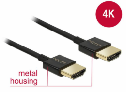 Delock Kabel High Speed HDMI s Ethernetem - HDMI-A samec > HDMI-A samec 3D 4K 0,25 m Slim High Quality