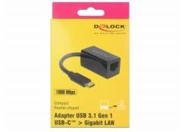 DeLOCK adaptér USB 3.2 Gen 1, zástrčka USB-C > zásuvka RJ-45