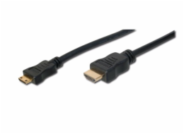 ASSMANN HDMI High Speed connection cable type C - type A M M 3.0m Ultra HD 24p gold bl