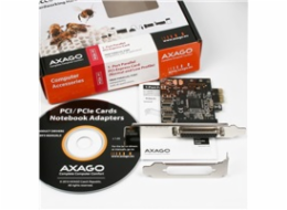 AXAGO,  PCEA-P1, PCI express karta, 1x LPT, Full profile + Low Profile