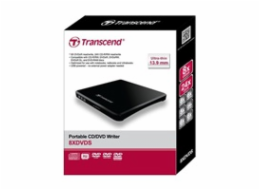 TRANSCEND externí DVD vypalovačka slim, USB 2.0, Black (+CyberLink Media Suite 10)