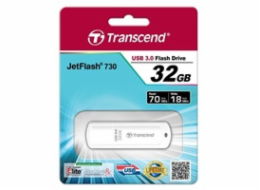 TRANSCEND Flash Disk 32GB JetFlash®730, USB 3.0 (R:70/W:18 MB/s) bílý