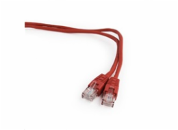 Gembird patch kabel CAT5e, UTP, 0.5 m, červený